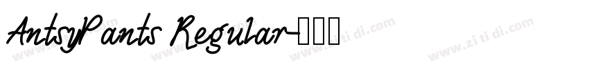 AntsyPants Regular字体转换
